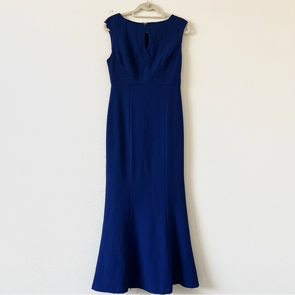 Kay Unger Royal Blue Mermaid Gown Keyhole Formal Evening Dress Size 6 - Picture 4 of 16